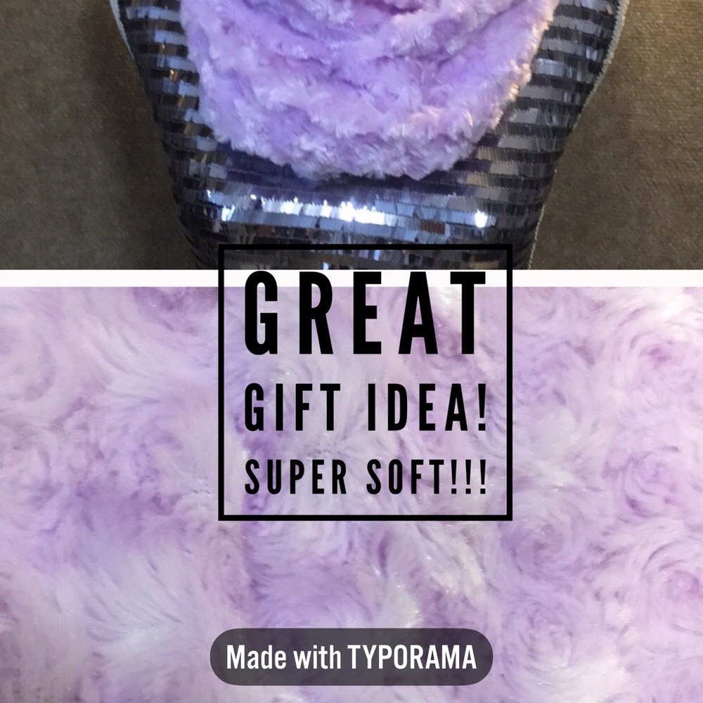 Lavender Custom Made Faux Fur Plush Scarf Nwot - image 5